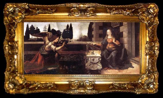 framed  LEONARDO da Vinci The Verkundigung, ta009-2